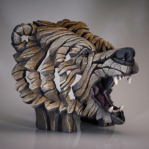 Enesco Edge Sculpture Bear Face Roaring Bust Figurine, 14.96 Inch, Brown in Saudi Arabia
