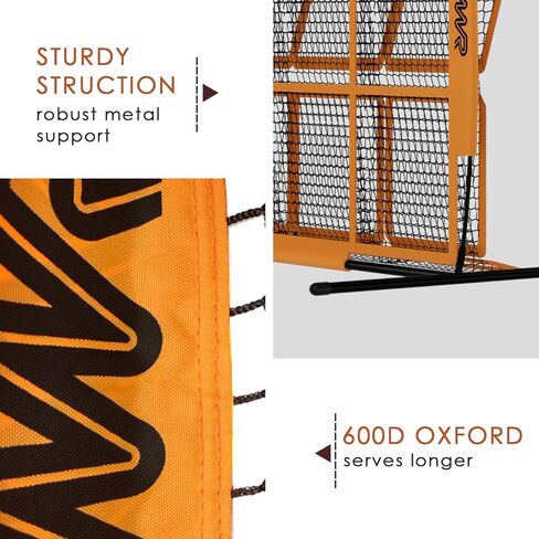 MR 9 Hole Pitching Net, Portable Pitching Target for Pitchers with 9 Pocket Strike Zone, Pitching Net Height Adjustable Softball Baseball Training Equipment for Hitting and Pitching Practice… in Saudi Arabia