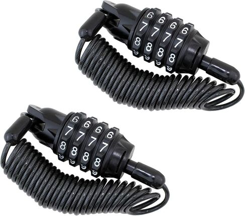 Helmet Lock Cable Resettable Mini Combination Cable Lock Bike Motorcycle Saddle Lock Wire 6 Feet Portable Anti-Theft Duable Cycling Spring Travel Luggage Locks 3mm in Saudi Arabia