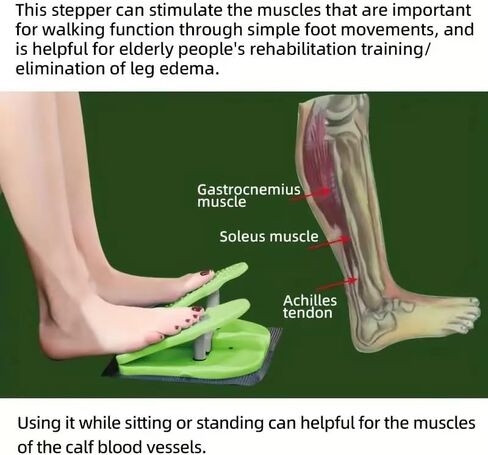 Simple Leg Exerciser while Sitting for Seniors, Foot Pedal Exerciser Under Desk Foot Rest with Massage Help Leg Muscles Release Varicose Veins for Elder at Office Home in Saudi Arabia