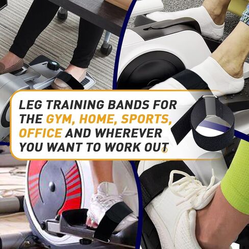 4 قطع من أحزمة دواسات آلة تمرين الساق البيضاوية - تعزيز تمرين الساق مع أحزمة التمرين - مثالية لتمرين الجلوس - أحزمة مضادة للتساقط - ملحقات اللياقة البدنية المنزلية الرياضية in Kuwait