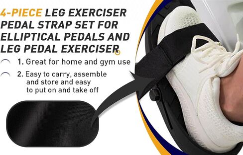 4 قطع من أحزمة دواسات آلة تمرين الساق البيضاوية - تعزيز تمرين الساق مع أحزمة التمرين - مثالية لتمرين الجلوس - أحزمة مضادة للتساقط - ملحقات اللياقة البدنية المنزلية الرياضية in Kuwait
