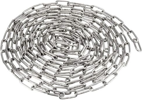 uxcell Stainless Steel 304 Hardened Proof Coil Chain 2m Length 3mm Thickness Zinc Plated in Saudi Arabia