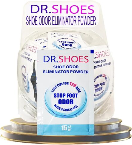 ضع حدًا لرائحة القدم مع DR.SHOES - حل نهائي لمزيل الروائح الكريهة للأحذية - مسحوق مزيل لرائحة القدم والأحذية - حل سريع وفعال - مصمم لجميع أفراد الأسرة (قطع 5) in Saudi Arabia