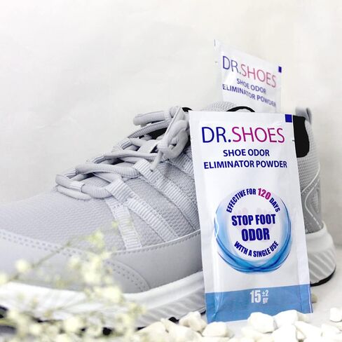 ضع حدًا لرائحة القدم مع DR.SHOES - حل نهائي لمزيل الروائح الكريهة للأحذية - مسحوق مزيل لرائحة القدم والأحذية - حل سريع وفعال - مصمم لجميع أفراد الأسرة (قطع 5) in Saudi Arabia