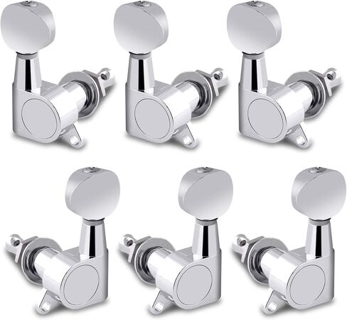 Holmer Guitar String Tuning Pegs Tuning Machines Sealed Machine Heads Grover Tuners Tuning Keys Oval Button 3 Left 3 Right for Electric Guitar or Acoustic Guitar Black. in Saudi Arabia
