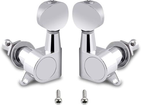 Holmer Guitar String Tuning Pegs Tuning Machines Sealed Machine Heads Grover Tuners Tuning Keys Oval Button 3 Left 3 Right for Electric Guitar or Acoustic Guitar Black. in Saudi Arabia