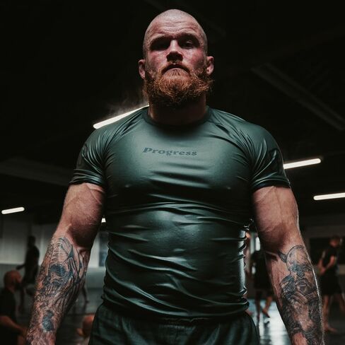 أكاديمية + كم قصير Rashguard | واقي من الطفح الجلدي BJJ مرن ومتين | قمصان ضغط ماصة للرطوبة للرجال والنساء | 80% بوليستر/20% سباندكس (L، كاكي) in Kuwait