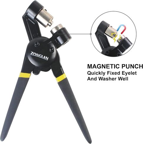 Heavy Duty Grommet Tool Kit of 1/2" 5/16" and 3/8",Multi Size Handheld Eyelet Tool Plier Rivet Press with 900 pcs Silver Grommets for Tarp Leather Fabric in Saudi Arabia