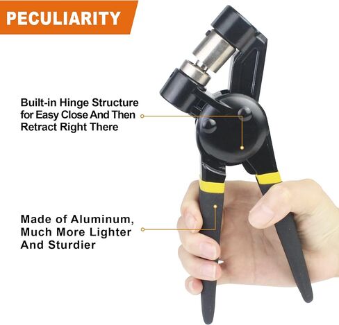 Heavy Duty Grommet Tool Kit of 1/2" 5/16" and 3/8",Multi Size Handheld Eyelet Tool Plier Rivet Press with 900 pcs Silver Grommets for Tarp Leather Fabric in Saudi Arabia