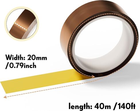 High Temperature Tape Heat Tape Heat Resistant Tape Heat Transfer Tape Heat Tape for Sublimation No Residue for Electronics Soldering Circuit Boards - No Residue, 2 Rolls 10mm x 40m 131ft in Saudi Arabia