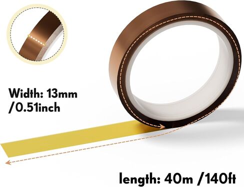 High Temperature Tape Heat Tape Heat Resistant Tape Heat Transfer Tape Heat Tape for Sublimation No Residue for Electronics Soldering Circuit Boards - No Residue, 2 Rolls 10mm x 40m 131ft in Saudi Arabia