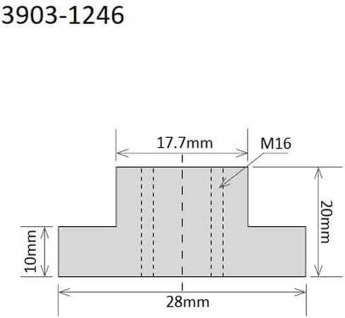HHIP 3903-1236 Pro-Series 1040 Steel T-Slot Nut, Black Oxide, M6 Thread, 15mm Length in Saudi Arabia