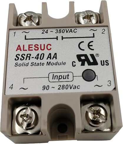 SSR-40DA 40A Solid State Relay with Heat Sink 3-32v dc / 24-380v AC in Saudi Arabia