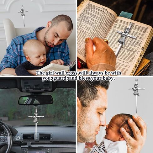 CHIMUYU Boy Girl Cross Wall Decor Baptism Gifts for Boys, Girls, Kids, Christening, First Holy Communion, Baby Shower, Birthday, Catholic Gift (Boy, 1) in Saudi Arabia