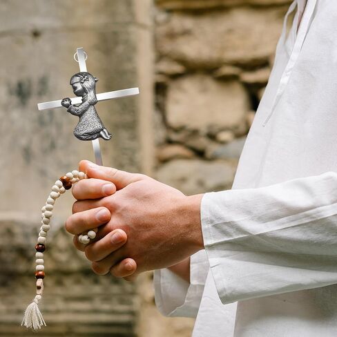 CHIMUYU Boy Girl Cross Wall Decor Baptism Gifts for Boys, Girls, Kids, Christening, First Holy Communion, Baby Shower, Birthday, Catholic Gift (Boy, 1) in Saudi Arabia