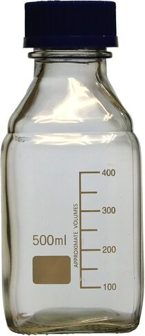 Karter Scientific 250ml Square Media Storage Bottle with Screw Cap, 254O2 (Pack of 2) in Saudi Arabia