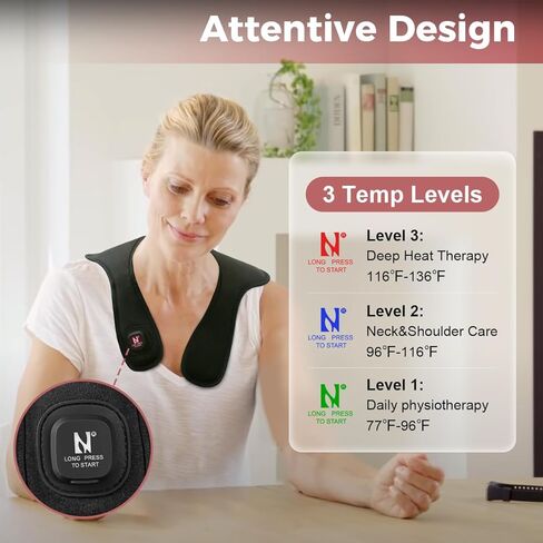 لفافة رقبة ساخنة لاسلكية، وسادة تدفئة كهربائية لتخفيف آلام الرقبة والكتف، وسادة تدفئة محمولة صغيرة لتخفيف آلام الرقبة والتهاب العضلات in Kuwait