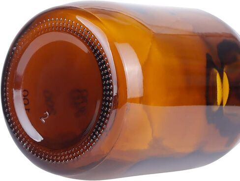 زجاجات كهرمان لتخزين وسائط المختبر حاوية زجاجية متدرجة باللون البني GL45 غطاء لولبي مانع للتسرب متعدد الأغراض للأغراض العلمية | عبوة من 4 قطع (برتقالي، 1000 مل) in Kuwait