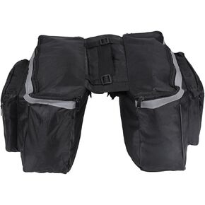 Bike Rear Carrier Bag, 25L Waterproof Mountain Road Bike Rack Rear Seat Tail Carrier Trunk Double Pannier Bag, Bike Baskets for Adults Front