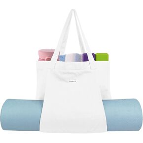 Women Yoga Mat Bag Canvas Tote For, Yoga Bags And Carriers Fits All Your Stuff, Pilates, Travel Office Beach Workout