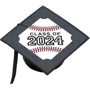 Big Dot of Happiness Grad Baseball - 2024 Graduation Cap Decorations Kit - Grad Cap Cover