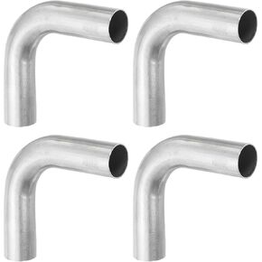 PATIKIL 1 Inch OD 304 Stainless Steel Butt, 2Pack 90 Degree Elbow Pipe Fitting Bend Welding Sweat Solder Connection for Handrail
