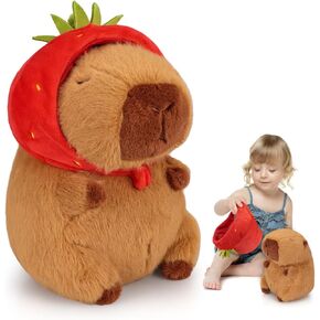 Emoin Capybara Plush Toys Kawaii Capybara Plushies with Turtle Backpack Soft Brown Capybara Stuffed Animals Capybara Gifts Doll Pillow for Baby Boys Girls Toys - 9Inch in Saudi Arabia