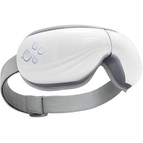 5-Mode Eye Massager with Heat, Vibration and Bluetooth Music, Folding Heated Eye Massager, Vibrating Eye Massage with Voice Announcement, Heated Eye Mask, Mothers and Fathers Day gift