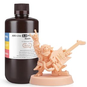 ELEGOO Upgraded ABS-Like 3D Printer Resin 3.0, 405nm UV-Curing LCD Resin High Precision Fast Curing Non-Brittle Photopolymer Resin for LCD Printing Grey 2KG