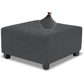 TOPHMDECOR غطاء عثماني مستطيل، غطاء انزلاقي عثماني كبير سميك وقابل للتمدد للعثمانيين المربعين والمستطيلين، واقي الأثاث وغطاء مقعد القدم لديكور غرفة المعيشة، بيج، كبير in Saudi Arabia