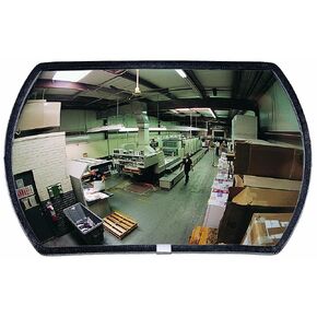 See All PLX2030 Round Rectangular Acrylic Indoor Convex Security Mirror, 30" Length x 20" Width (Pack of 1),Silver