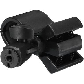 MECCANIXITY Microphone Holder O.D 32mm - 60mm Plastic Interface Mic Holder Clip with 1/4 Plastic Adapter for Small Mic Black 1 Pcs
