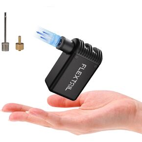 FLEXTAILGEAR Tiny Bike Pump 100PSI Tire Pump Bicycle Inflator Electric Air Pump Type-C Rechargeable Battery Portable Ultra Mini Pump with Shrader & Presta Valves for Cycling MTB Road Mountain Bike