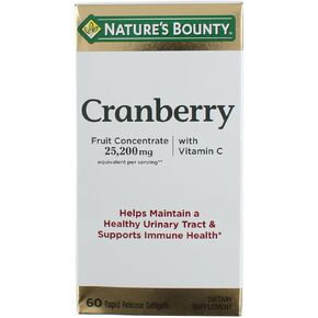 Nature's Bounty Cranberry Dietary Supplement 60 Soft Gels (Pack of 3)