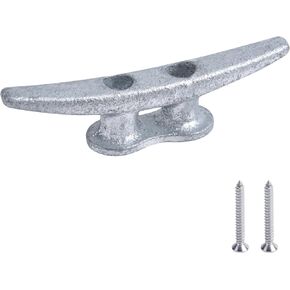 CHANGE MOORE Dock Cleats | Weatherproof Galvanized Cast Iron Boat Cleat Tie Downs for Marine Pier or Decorative Nautical Maritime Decor (1,2,4, 8 16 Pack)