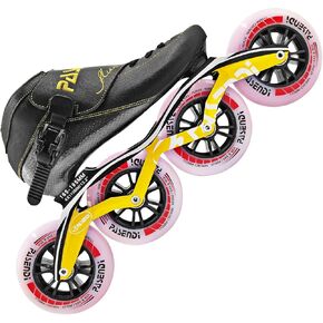 Professional Carbon Fiber Inline Speed Skates Adult for Women and Mens, Outdoor Fitness Skating Roller Skates,Dual Hardness Wheels, 4X110 Wheels Single Row Racing Skates, Blue Black in Kuwait