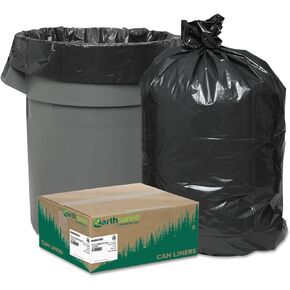 RNW4850 Rcycld Can Liner,Hvy-Dty,1.25mil,40-45 Gal,40-Inch x46-Inch,100/CT,BK