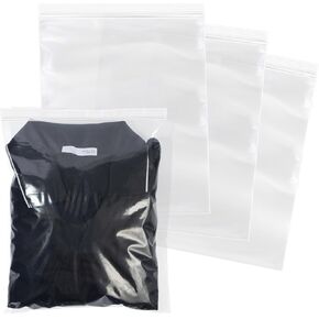 Spartan Industrial - 12" X 12" (500 Count) 2 Mil Clear Reclosable Zip Plastic Poly Bags with Resealable Lock Seal Zipper