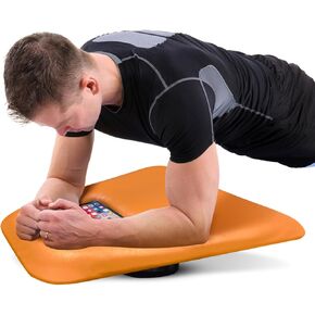 Core Trainer Plank Board - Multifunctional Orange Leather Fitness Board with free iOS/Android App for Full Body Fitness while Playing Games，Watching Videos in Kuwait