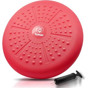 Tumaz Wobble Cushion - Wiggle Seat to Improve Sitting Posture & Stay Focused for Sensory Kids, Balance Disc to Relief Back Pain & Core Strength & Flexible Seating [Extra Thick, Pump Included]
