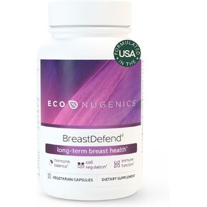 EcoNugenics BreastDefend DIM Supplement for Women’s Breast Health, Estrogen Hormone Balance, Immune Support – Turmeric Curcumin, Reishi & Turkey Tail Mushrooms, Quercetin, Astragalus – 60 Capsules
