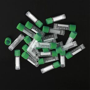 25pcs 1ml Lab Plastic Frost Test Tubes Vial Seal Cap, Graduated Marks Centrifuge Tubes Skirted Conical Bottom for Laboratory School Educational - Blue