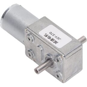 DC 12V Gear Motor, Worm Gear Motor with 12mm Double Shaft Self Locking Reversible High Torsion Worm Speed Reduction, for Remote Controlled Curtains, for BBQ Grills (18RPM)