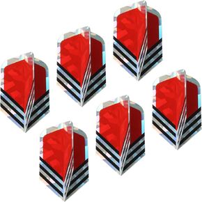 6 Pack Slim Dart Flights - PET Dart Accessories, Apply to Darts Game/Party/Entertainment (Red-Orange)
