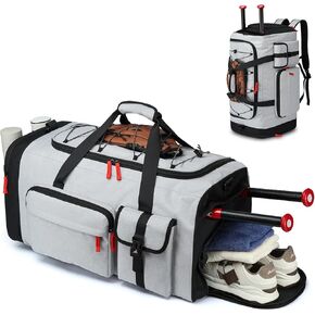 TUGUAN Baseball Bat Duffle Bag Adult with Shoes Compartment Portable Softball Backpack for Baseball & Softball Equipment Team Coaches, Large Capacity Baseball Catchers Gear Duffel Bag