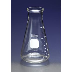 Corning 5100-2L Pyrex Wide Mouth Erlenmeyer Flask with Heavy Duty Rim, Graduated, 2000mL Capacity