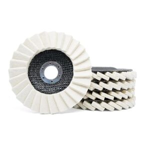 5" Buffing Polishing Wheels Felt Flap Disc and Polishing Compounds Set for Metals Stainless Steel Aluminum Fiberglass Plastic