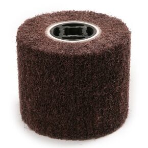 Flap Burnishing Wheel - Atoplee 120x100mm 80 Grit Non-Woven Abrasive Polishing Flap Burnishing Wheel for Wire Drawing Metal Iron Aluminum Polishing