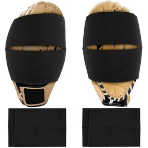 Cosmos 2 Pcs Baseball Glove Wrap Band Softball Glove Strap Elastic Baseball Mitt Glove Shaper for Quick Pocket Formation, Easy to Put On and Take Off, Baseball Glove Accessories Fit All Gloves